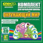 Комплект динамических раздаточных пособий - Окружающий мир (веера). Животные и растения, дорожные знаки. - «globural.ru» - Богородск